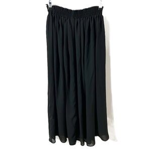 Vintage Craig Clothing Elastic Waistband Flowy Black Skirt Fully Lined Long
